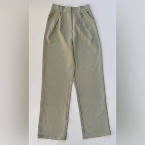 4th+Reckless Women's Tan High Rise Straight Leg Pleat Trouser Pants Size XS